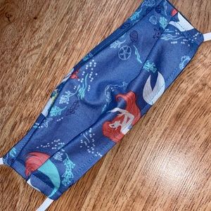 Disney Little Mermaid batik cotton kids face mask.